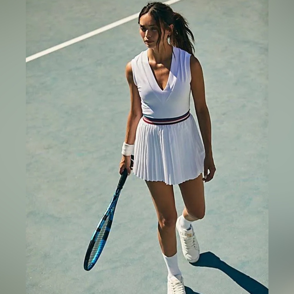 Free People Movement You Got Served Pleated Tennis Mini Dress